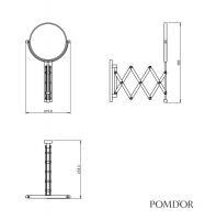 MEDIDAS ESPEJO AUMENTO x3 A PARED POM D'OR